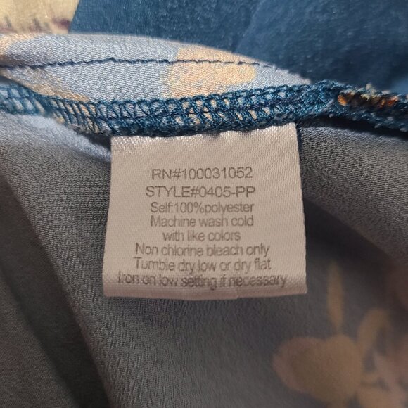 Cintron Santa Monica Asian Peacock Bonsai Teal Wearable Art XL Blouse - Picture 11 of 16